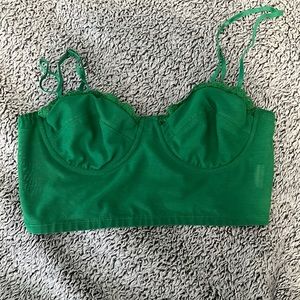Adika Mesh Green top